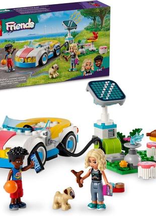 Конструктор лего френдс электрокар и зарядная станция lego friends electric car and charger оригинал