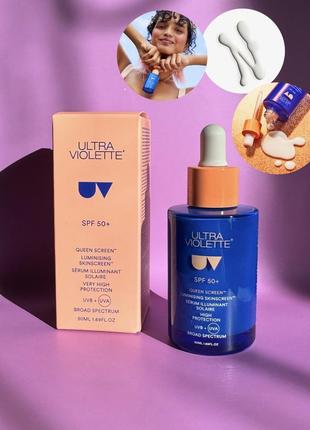 Солнцезащитная сыворотка ultra violette queen screen spf 50+ luminsing skinscreen serum