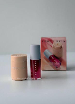 Подарунковий набір зволожуюча олія олійка для губ зволожуючий бальзам маска блиск fenty beauty perfect puck'r hydrating lip care duo