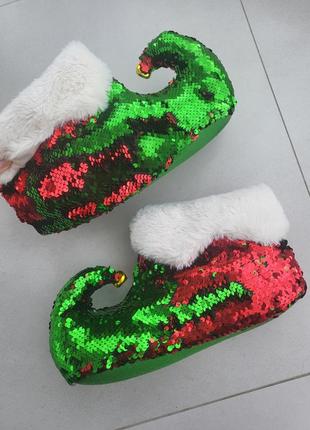 Новогодние эльфийские тапки