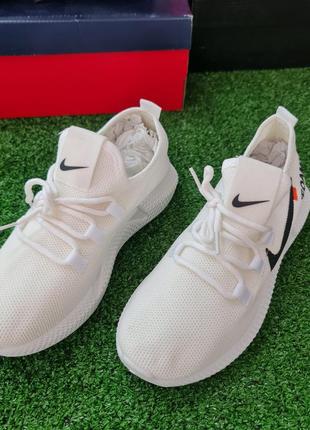 Кроссовки молочные летние легкие nike сетка 36-41р foam05