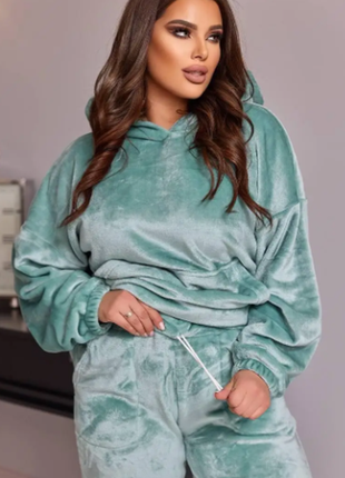 Женская пижама теплая из кенгуру махра 42-44, 46-48, 50-52, 54-56  razg4409-с41804oве7 фото