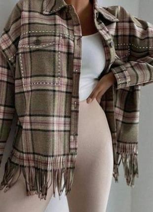 Сорочка рубашка в клітинку zara