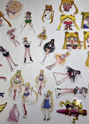 Стикеры по аниме sailor moon / сейлор мун (50шт на выбор)