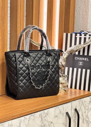 Сумка стьобана чорна жіноча шанель сумочка шанель крос-боді