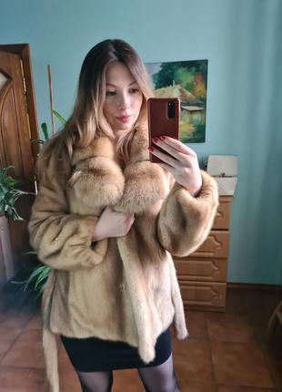 Норковая шубка с соблем. винтаж