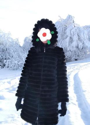 Шуба из натурального меха норки