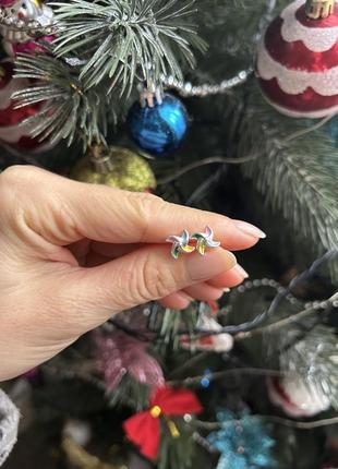 Серебряные серьги детские 925