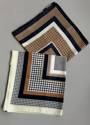 Шелковый платок в стиле shein платина платок на шею на сумку шелк армани 90x90