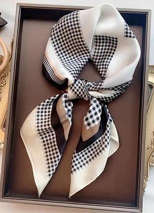 Шелковый платок в стиле shein платина платок на шею на сумку шелк армани 90x90