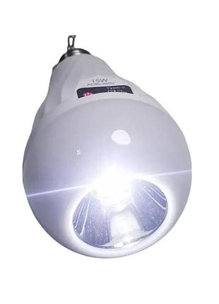 Лампочка – ліхтарик із акумуляторами 2×18650 z-726 цоколь e27 type c