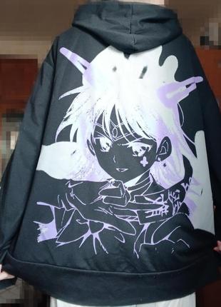 Худи y2k с аниме принтом харадзюка очень оверсайз5 фото