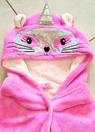 Накидка-полотенце 
халат пончо для девочки