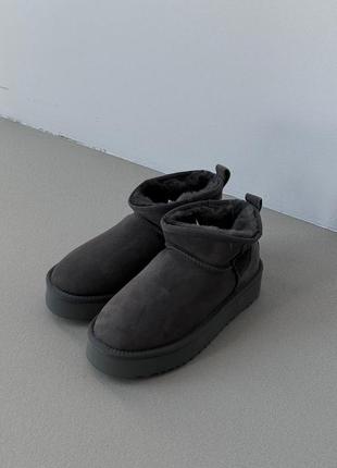 Угги угги угги ugg ultra mini platform grey✔️