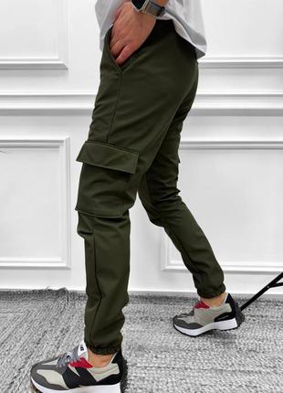 Штани чоловічі softshell хакі3 фото