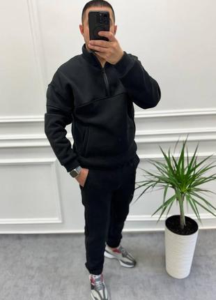 Теплий костюм кофта зіпка і штани оверсайз