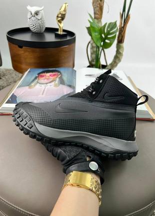 Кроссовки nike acg mountain fly black grey yellow fur