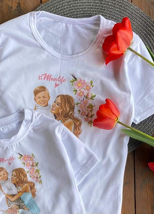 Футболка фемелі мама син