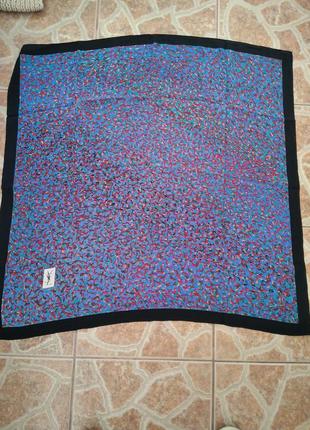 Шикарный шелковый платок винтаж оригинал yves saint laurent