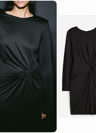 Праздничное вечернее новогоднее платье стразы h&amp;m черный m