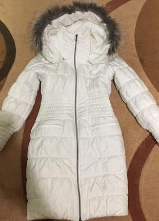 Пальто зимнее, пуховик, куртка зимняя с натуральным мехом1 фото