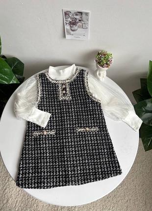 Твидовый сарафан для девочки