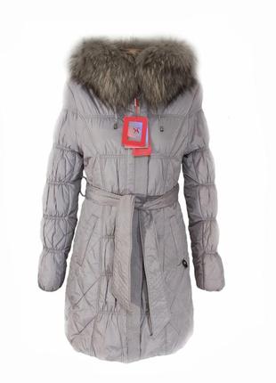 Пальто №349 - зима - хутро натуральне (песець) - розмір: l, xl, xxl / 44, 46