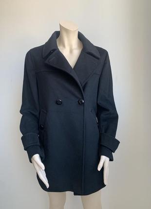 Шерстяное черное пальто max mara кашемир/ пальто marella:пальто кашемировое