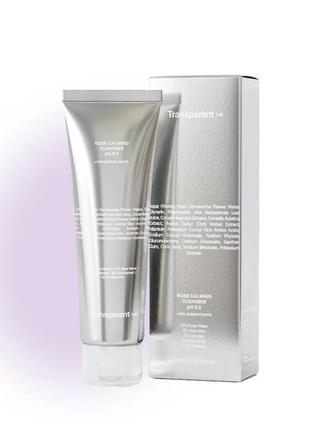 М'який гель для очищення чутливої шкіри transparent lab rose calming cleanser ph 5.5 - 150 мл