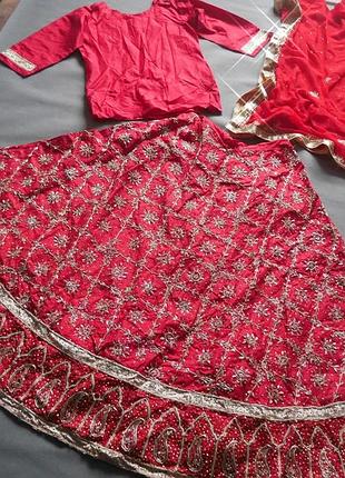 Сари индийское, гопи дрес, лехенга чоли