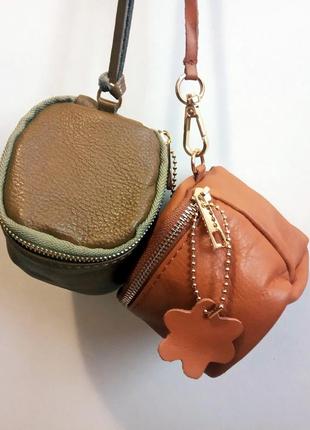 Кожаная мини сумочка аксессуар pulicati италия натуральная кожа