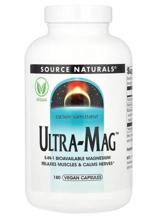 Ультра-маг source naturals ultra-mag комплекс магнію 180 веганських капсул