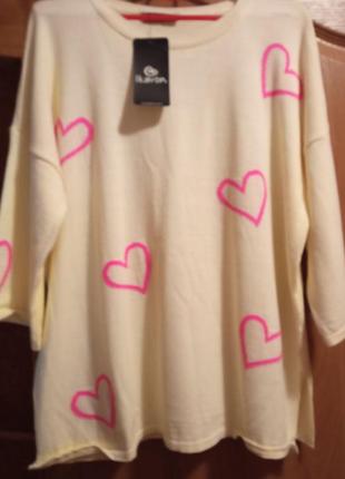 Свитер 3 шт белый, зеленый, фиолетовый.тонкая вязка.