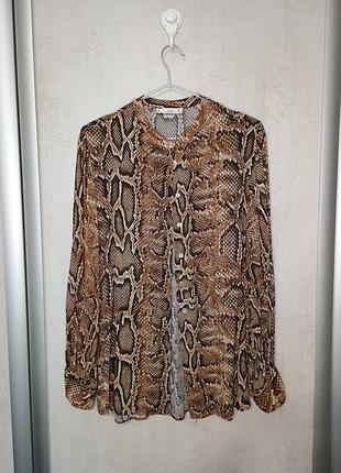 Блуза со змеиным принтом mango (m/l)