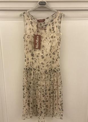 Платье max mara (италия) 100% шелк. размер s. оригинал👌🏻💝