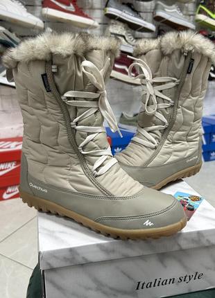 Женские зимние ботинки decathlon quechua waterproof трекинговые дутоки