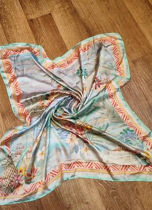 Сатинова хустка картина шарф