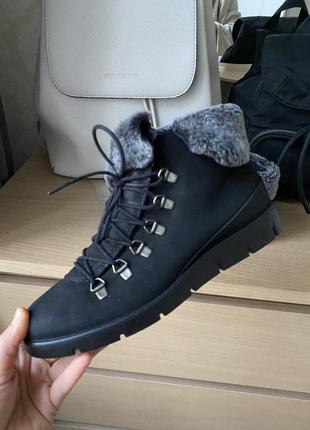 Женские зимние ботинкиecco bella 37 черный 282333
