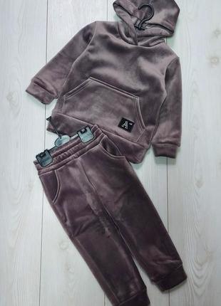 Теплий ❄️велюровий костюм для дівчинки