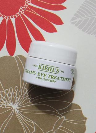 7 мл питательный крем для кожи вокруг глаз kiehl's creamy eye treatment with avocado