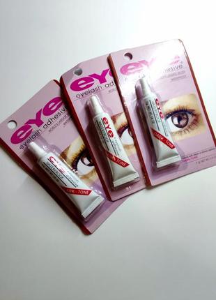 Клей для накладних вій водостійкий силіконовий темний eye eyelash edhesive dark tone війок силікон чорний waterproof