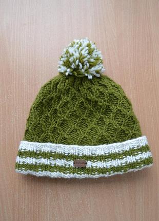 Теплая, двойная шерстяная шапка headwear by kusan, унисекс, шерсть