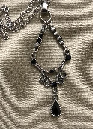 Подвеска с кристаллами и мерказитами винтаж