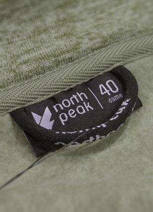 Флисовая женская кофта north peak (норвегия) светло-оливковый цвет