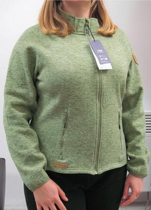 Флисовая женская кофта north peak (норвегия) светло-оливковый цвет
