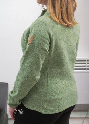 Флисовая женская кофта north peak (норвегия) светло-оливковый цвет