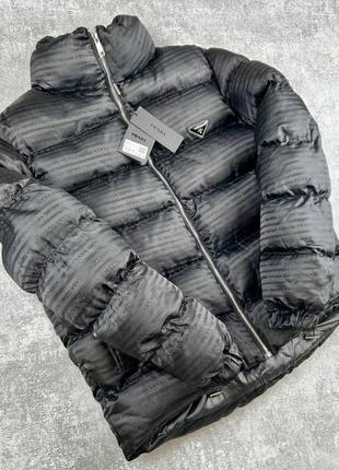Черная мужская брендовая стильная теплая куртка пуховик3 фото