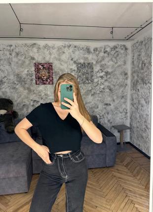 Черный базовый топ