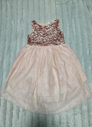 Фірмове,модне,бальне платття,сукня в паєтки для дівчинки 6-7 р-h&m