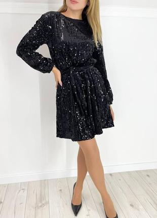 Новогоднее платье паетки